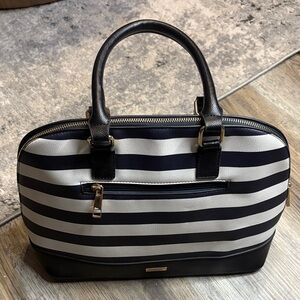 Aldo Blue and White Striped Satchel 🎄